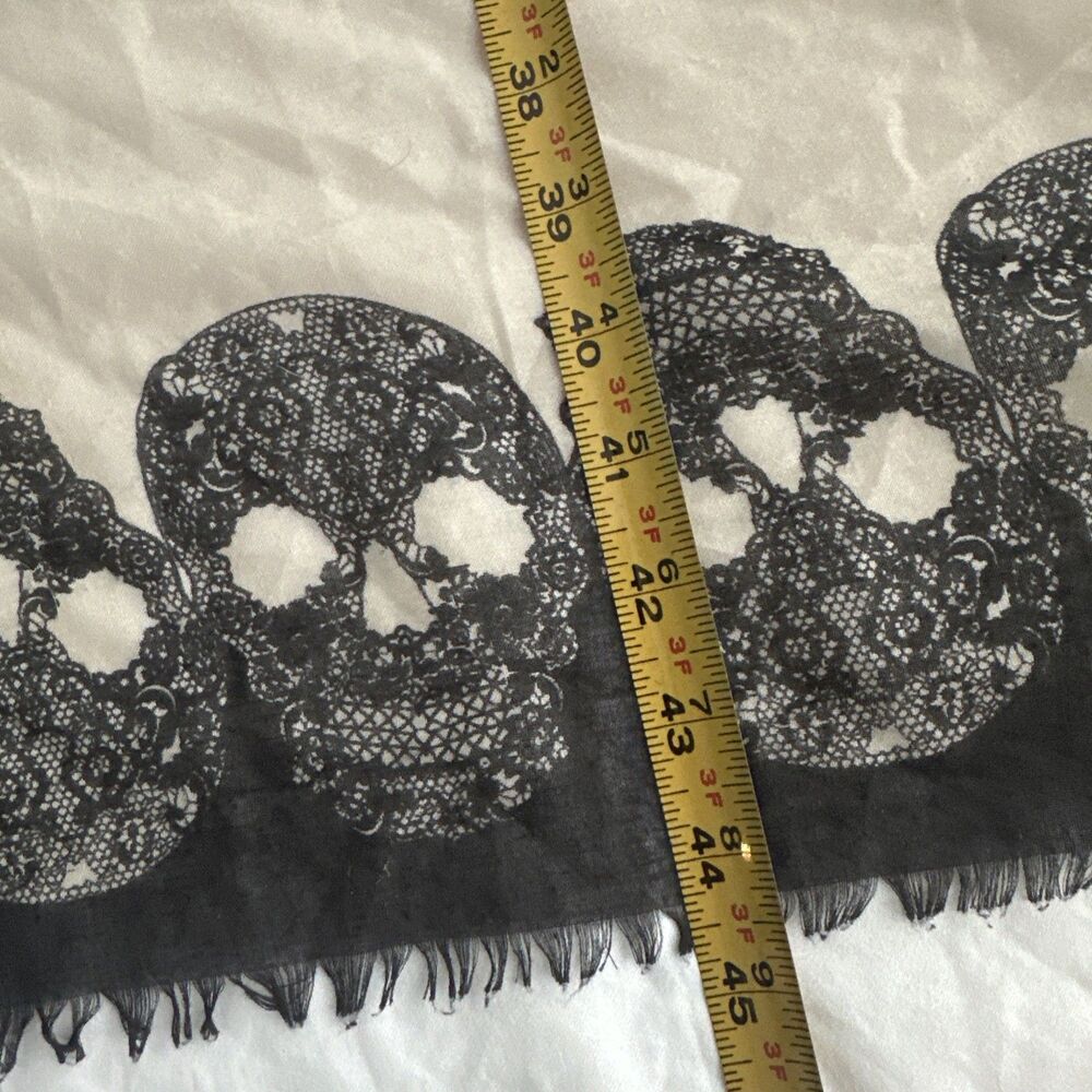 Skull Scarf Square 45" Boho Halloween - Picture 2 of 12